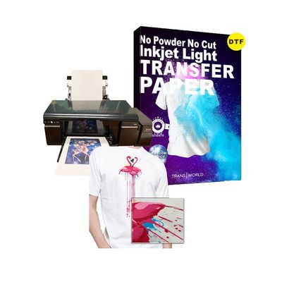 qualidade  Apparel Wholesale Bulk Size DTF Custom Packing Printable Lightweight No Paper A4 Inkjet Cut Transfer For T Shirt fábrica